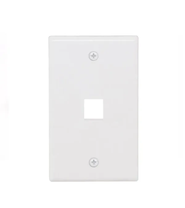 Placa Simple Vertical de 1 Puerto, FacePlate modular de 1 Puerto DIXON JE3001WH