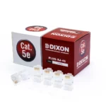 Plug RJ45 Cat5e Dixon PR88505E Pack de 100 Piezas Conector RJ45 Cat5e DIXON PR88505E, Caja de Conector Jack RJ45 Cat5e Dixon, pack de 100 conectores RJ45 Cat5e PR88505E Dixon