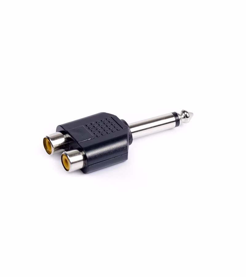 Adaptador de Audio Plug Mono Aural a  RCA MA  Conector de Audio Plug Mono de  mm a Conector RCA Hembra
