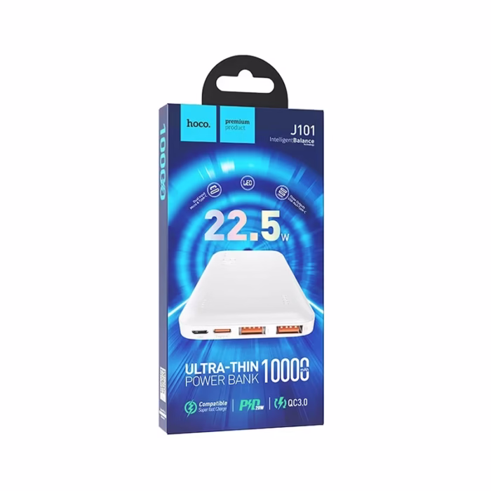 Power Bank de mAh QC Carga Rápida   HOCO J Cargador Portátil de mAh con soporte de Carga Rápida HOCO J