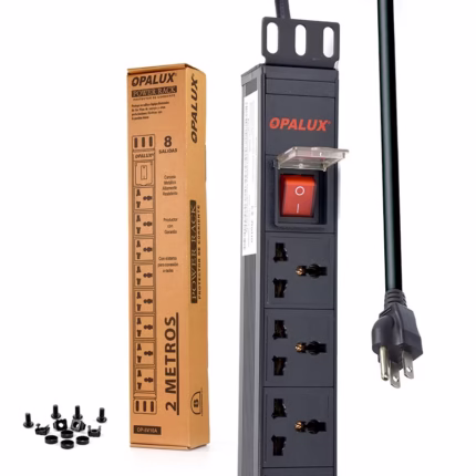 Power Rack de 8 Tomas Universales OP-8V10A Opalux 