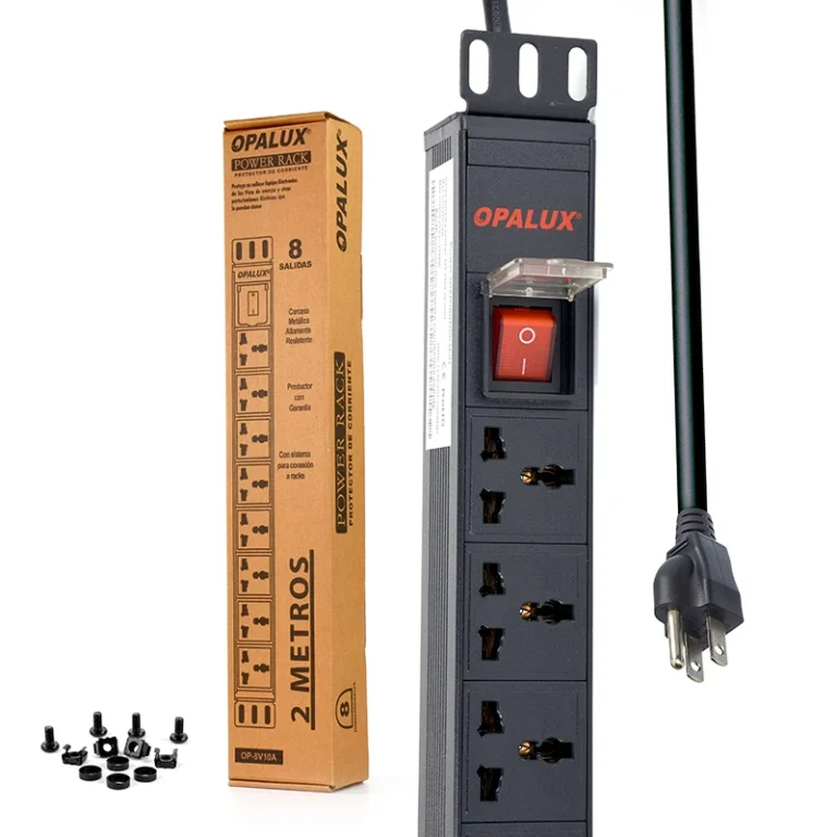 Power Rack de 8 Tomas Universales OP-8V10A Opalux 