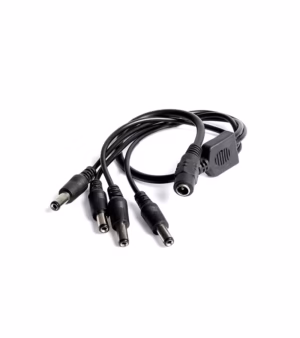 Pulpo DC - Cable Adaptador 4 en 1 para Salida DC de Cámaras de Vigilancia CR-14 Power Acoustik,  Cable Splitter para Fuente de Salida Regulada de 12v