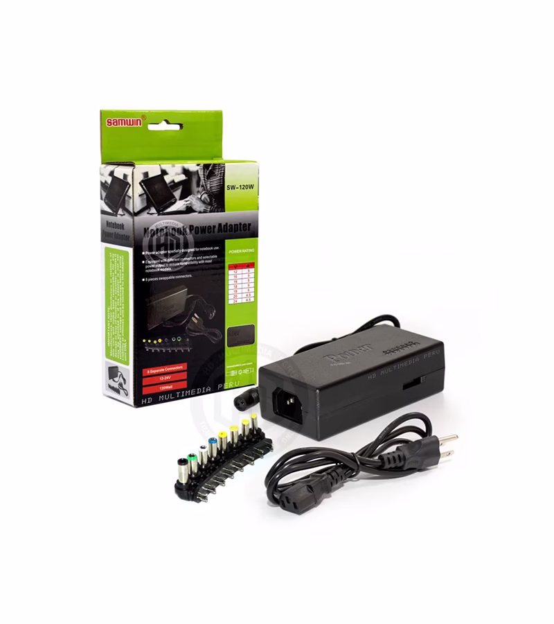 SW W Adaptador de Voltaje Multipuntas para Laptop   Sanwin Adaptador Inteligente para Laptop