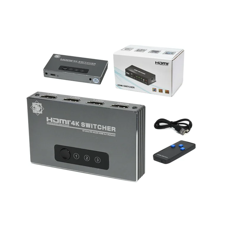 Selector HDMI 3x1  4K Delcom DSWI003 Switch de Video y Audio HDMI hasta 4K v2.0