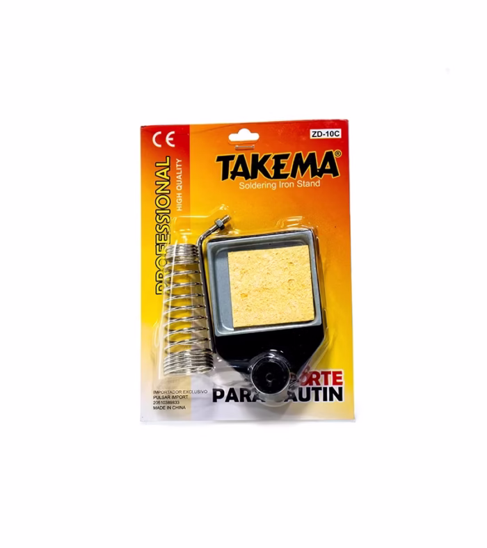 Base Metálica para Cautín con Limpiador de Puntas Takema ZD C