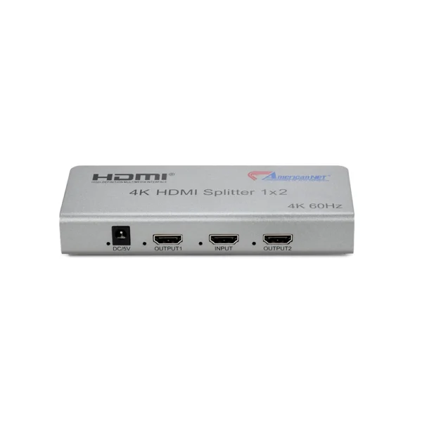 Splitter HDMI 1x2 4K v2.0 American NET GP192-2SV2-4K Splitter HDMI 1 Entrada con 2 Salidas 4K Ultra HD 2160p versión 2.0 American NET GP192-2SV2-4K, Multiplexor HDMI de 1 Entrada con 2 Salidas 4K 2160p Compatible con Full HD, Divisor HDMI 1x2 