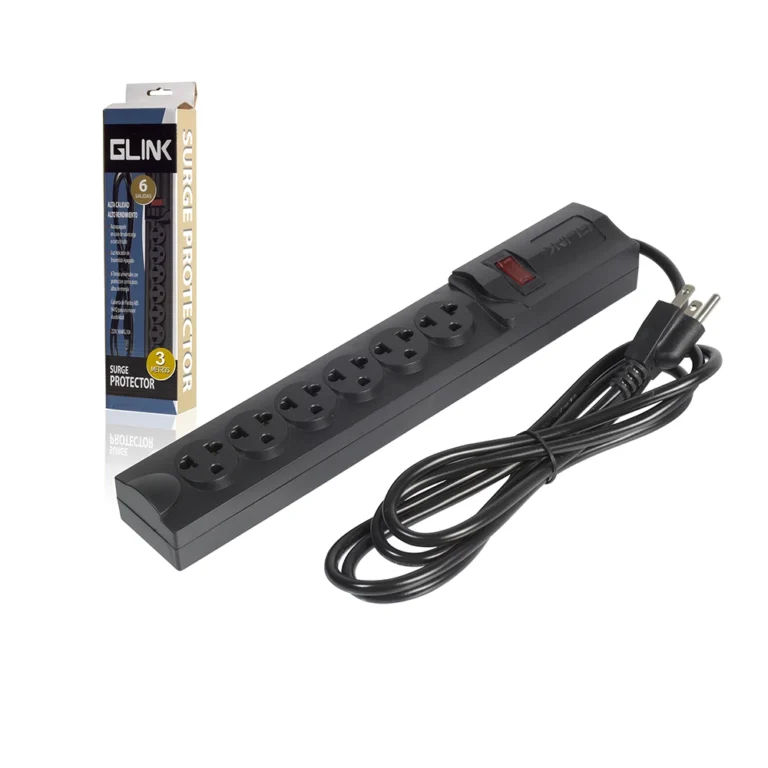 Supresor de Pico con cable de 3mt - Glink TM-PS401-3M, Regleta Eléctrica Glink