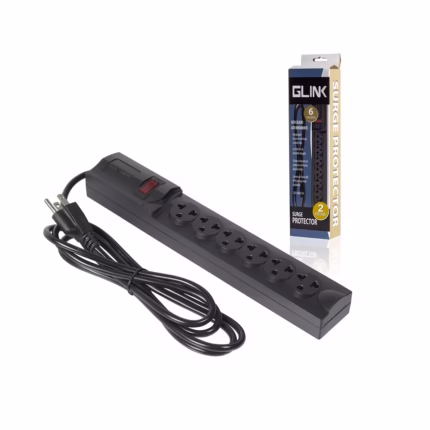 Supresor de Pico con cable de mt   Glink TM PS M Regleta Eléctrica de  Tomas Universales con  Metros de Cable de Poder a AWG   Glink TM PS M