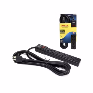 Supresor de Pico de 3 Metros Opalux OP-FL28-3MTS Regleta Eléctrica de 3mt, Supresor de Pico 3M con 06 Tomas Universales y Cable de Poder de 16AWG Opalux OP-FL28-3MTS