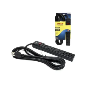 Supresor de Pico de 3 Metros Opalux OP-FL28-3MTS Regleta Eléctrica de 3mt, Supresor de Pico 3M con 06 Tomas Universales y Cable de Poder de 16AWG Opalux OP-FL28-3MTS