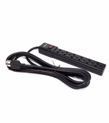 Regleta Eléctrica de 3mt, Supresor de Pico 3M con 06 Tomas Universales y Cable de Poder de 16AWG Opalux OP-FL28-3MTS