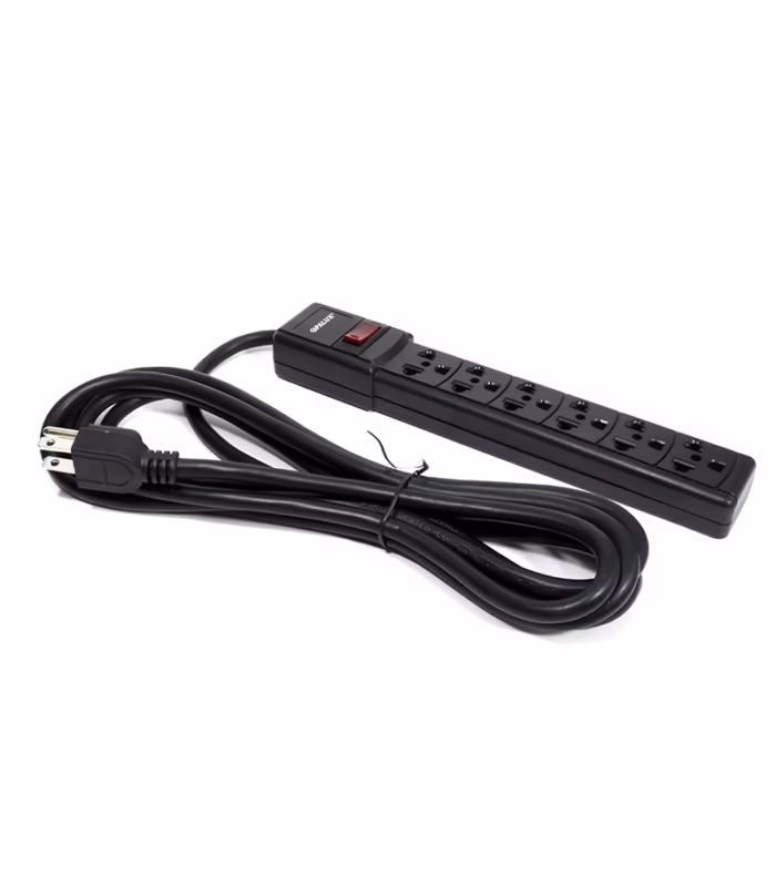 Regleta Eléctrica de mt Supresor de Pico M con  Tomas Universales y Cable de Poder de AWG Opalux OP FL MTS