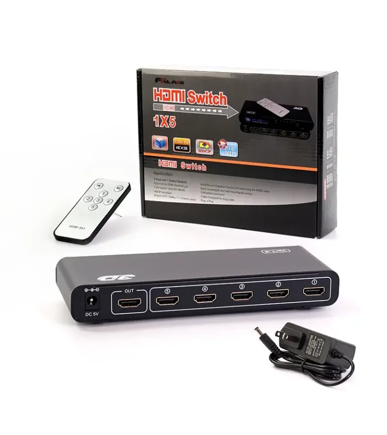 Switch HDMI 5x1 | 4K Ultra HD 2160p | FullHD 1080p | High Full Max | HDMI-501k