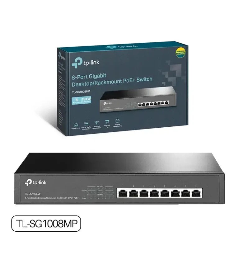 TL-SG1008MP Switch de 8 puertos Gigabit con PoE+ para escritorio y Rackeable