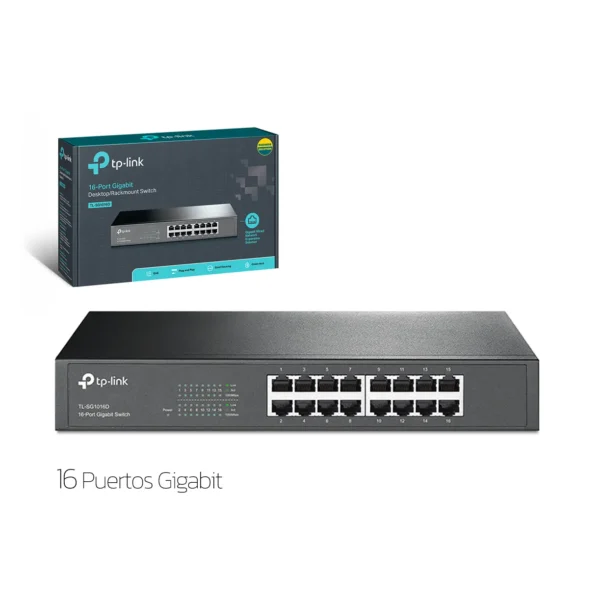 TL-SG1016D Switch Rackeable de 16 puertos Gigabit TP-Link