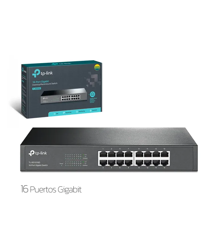 TL-SG1016D Switch Rackeable de 16 puertos Gigabit TP-Link