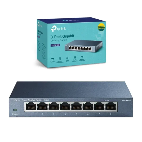 TL-SG108 Switch Gigabit de 8 puertos a 10/100/1000 Mbps TP-Link