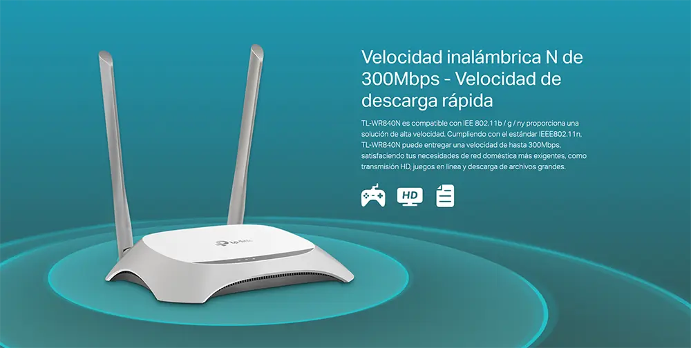 TL-WR840N Router Wi-Fi de 300Mbps 2.4Ghz | TP-Link