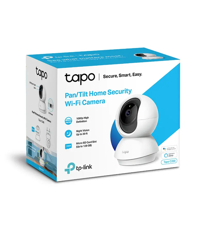 Tp-link, Cámara De Seguridad Wifi, Full Hd, Audio, Tapo C100 Color Blanco