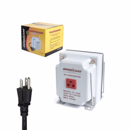 Transformador de 220v a 110v AC de 1500W - Hurricane TC-1500W Auto Transformador de 1500W, Convertidor de Voltaje 220v a 110v AC 50/60hz, Transformador 220 a 110vac 1500w