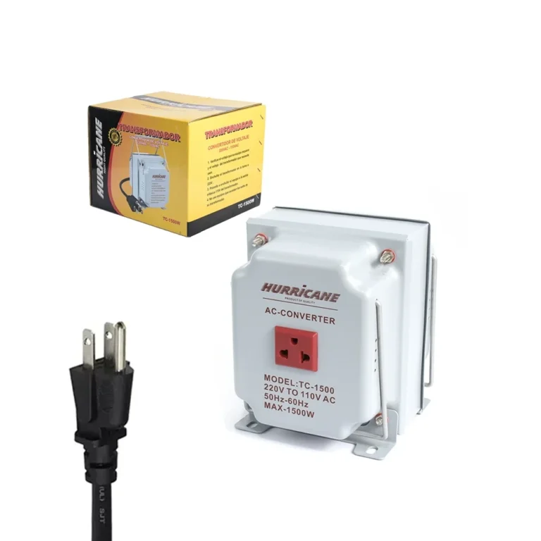 Transformador de 220v a 110v AC de 1500W - Hurricane TC-1500W Auto Transformador de 1500W, Convertidor de Voltaje 220v a 110v AC 50/60hz, Transformador 220 a 110vac 1500w