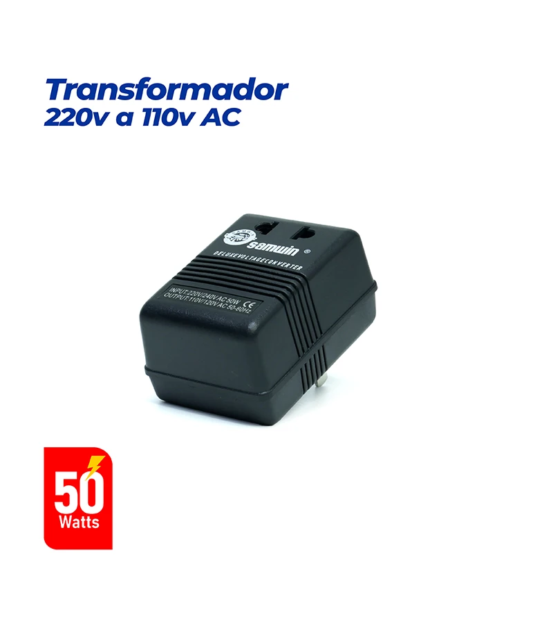 Transformador de 220v a 110v de 50 Watts 60hz - SANWIN LLA-70D