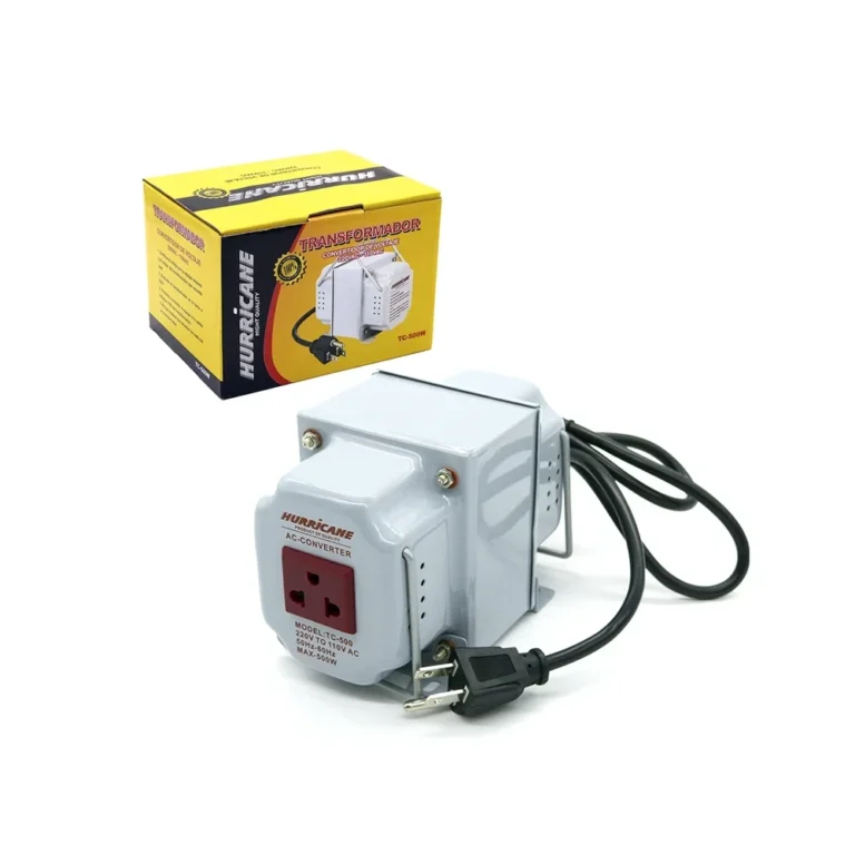 Transformador de Voltaje 500W 220v a 110v AC Hurricane TC-500W Auto Transformador de 500W, Convertidor de Voltaje 220v a 110v AC 50/60hz, Transformador 220 a 110v AC de 500W