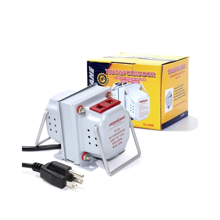Transformador de 220V a 110V de 50W - Hurricane TC-50W Transformador de Voltaje 50W 220v a 110v AC Hurricane TC-50W, Auto Transformador de 50W, Convertidor de Voltaje 220v a 110v AC 50/60hz, Transformador 220v a 110v 50W Hurricane TC-50W