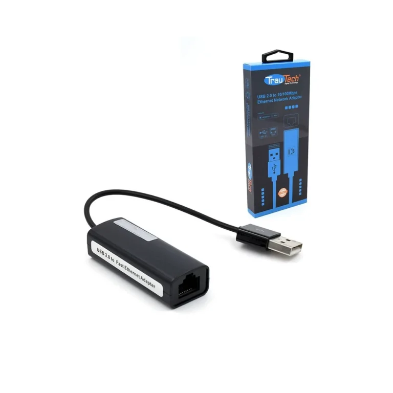 USB a LAN Ethernet 10/100mbps Trautech PE-LO100 Adaptador USB 2.0 a Rj45 Fast Ethernet 10/100MBPS Trautech PE-LO100, Adaptador USB a RJ45
