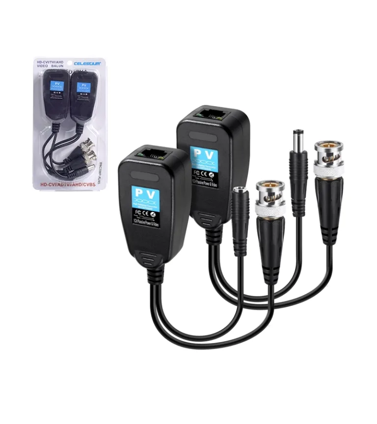 Video Balun RJ45 Celestium BNC5MP-Rj45 con Soporte para HDCVI / TVI / AHD / CVBS 