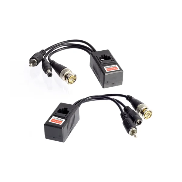 Video Balun RJ45 Celestium Y-BNC07 Par de video Balun RJ45 por UTP Cat5e o Cat6 para cámaras de seguridad HDCVI/TVI/AHD/CVBS Celestium Y-BNC07, Video Balun FullHD Pasivo 3 en 1 para cámaras de Seguridad