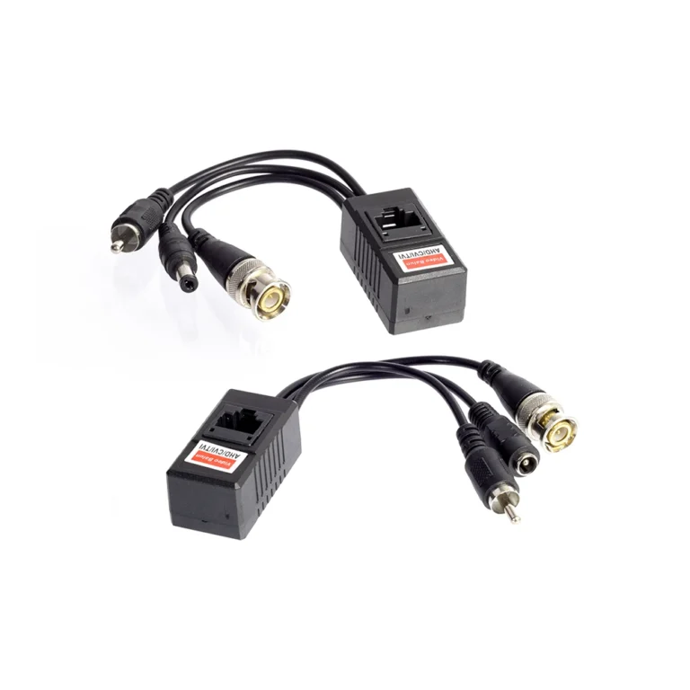 Video Balun RJ45 Celestium Y-BNC07 Par de video Balun RJ45 por UTP Cat5e o Cat6 para cámaras de seguridad HDCVI/TVI/AHD/CVBS Celestium Y-BNC07, Video Balun FullHD Pasivo 3 en 1 para cámaras de Seguridad