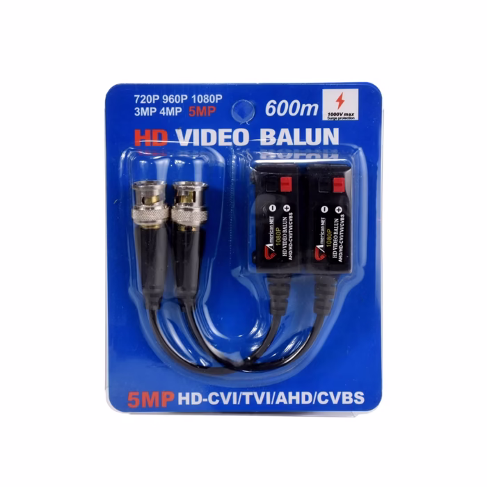 Video Balun de MP HD p American NET GP HD Par de Video Balun HD p de MP American NET GP HD Adaptador de Video para Cámara de Seguridad compatible con HDCVI   AHD   TVI   CVBS