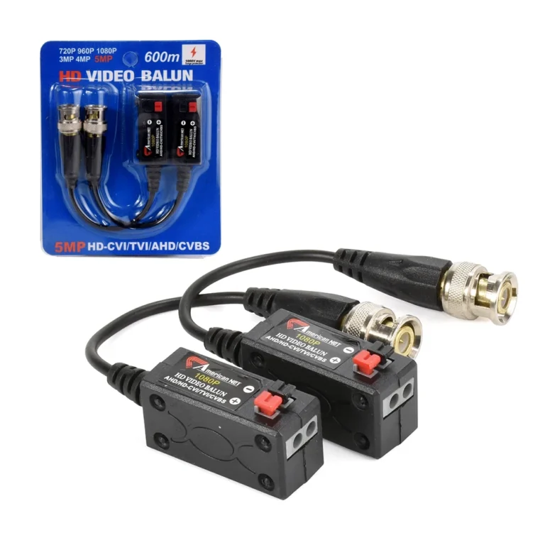 Video Balun de 5MP HD 1080p American NET GP300-HD Par de Video Balun HD 1080p de 5MP American NET GP300-HD, Adaptador de Video para Cámara de Seguridad, compatible con HDCVI - AHD - TVI - CVBS