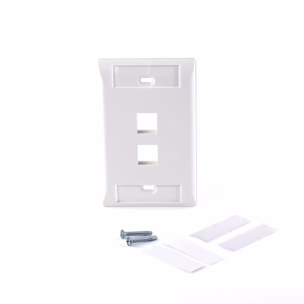 FacePlate de 2 Puertos Commscope  1-2111009-3 Placa de Pared de 2 Tomas vacías, Wallplate, WallPlate 2 Puertos | Commscope | 1-2111009-3, Placa de Pared Commscope AMP | 2 Tomas vacías para keystone | 1-2111009-3