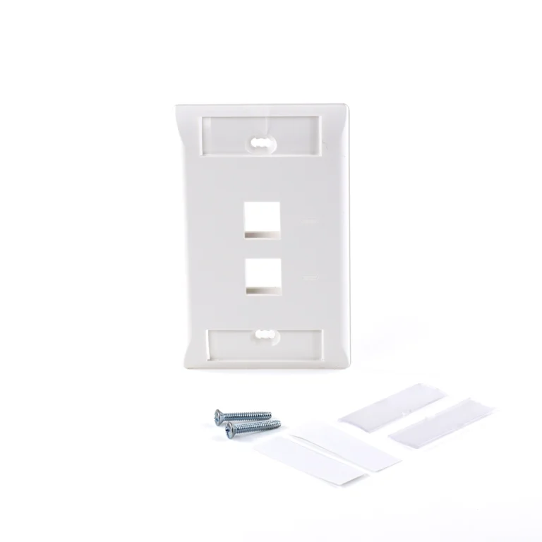 FacePlate de 2 Puertos Commscope  1-2111009-3 Placa de Pared de 2 Tomas vacías, Wallplate, WallPlate 2 Puertos | Commscope | 1-2111009-3, Placa de Pared Commscope AMP | 2 Tomas vacías para keystone | 1-2111009-3