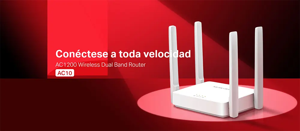 Router Wi-Fi AC1200 Doble Banda - AC10 Mercusys