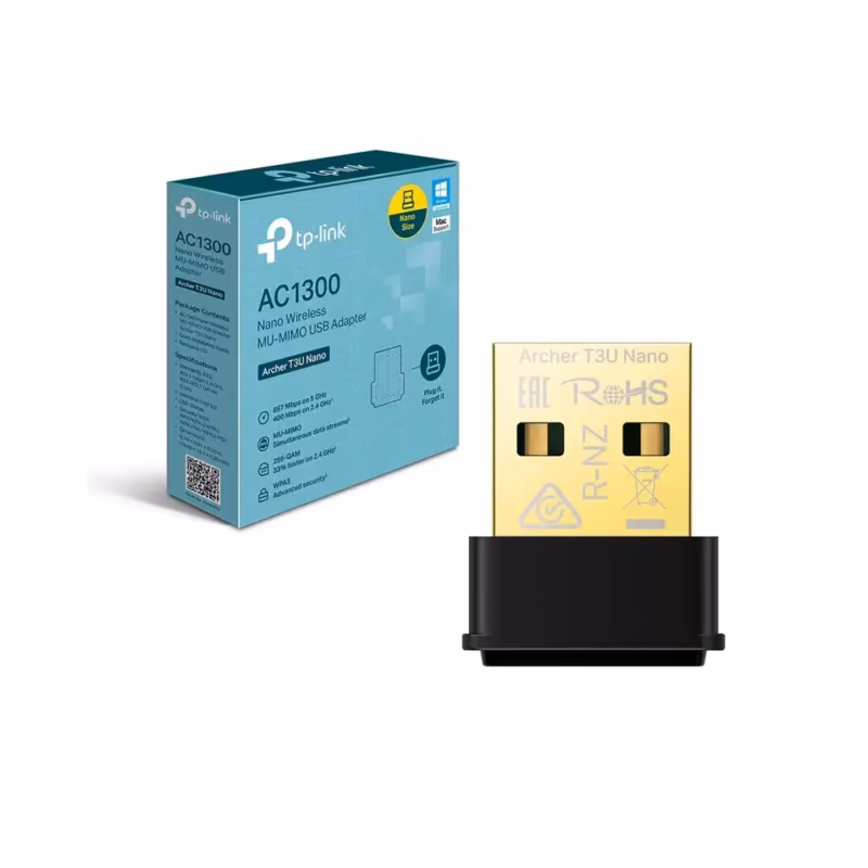 Archer TU Nano Adaptador USB Wi Fi AC MU MIMO | Compacto y Potente | TP Link