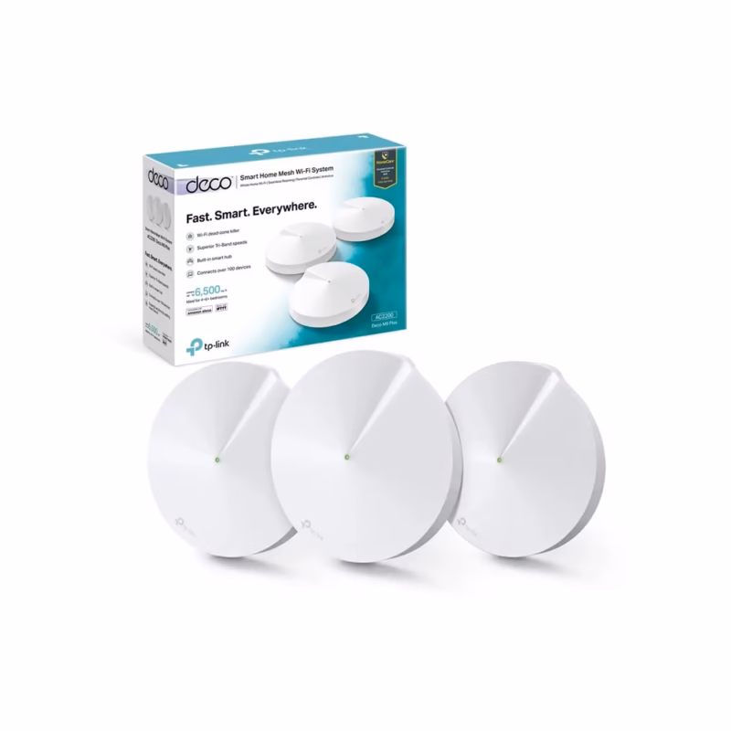Deco M Plus Pack de  Sistema Mesh Wi Fi  AC Tri Banda | Hogar Inteligente y Cobertura Total | TP Link