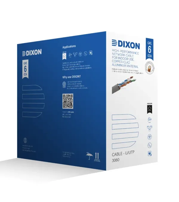 Dixon 3060 Cable de Red Cat6 CCA - 305mts Chaqueta PVC