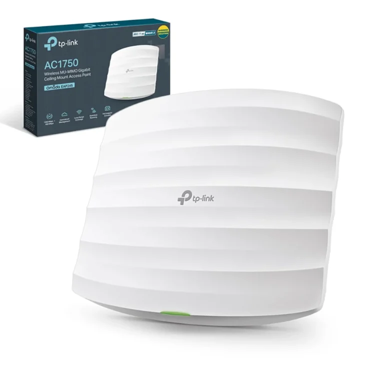 EAP245 Access Point Gigabit Doble Banda WIFI AC1750 con Montaje de Techo TP-LINK EAP245 Punto de Acceso Gigabit de Doble Banda WIFI AC1750 con Montaje de Techo TP-LINK