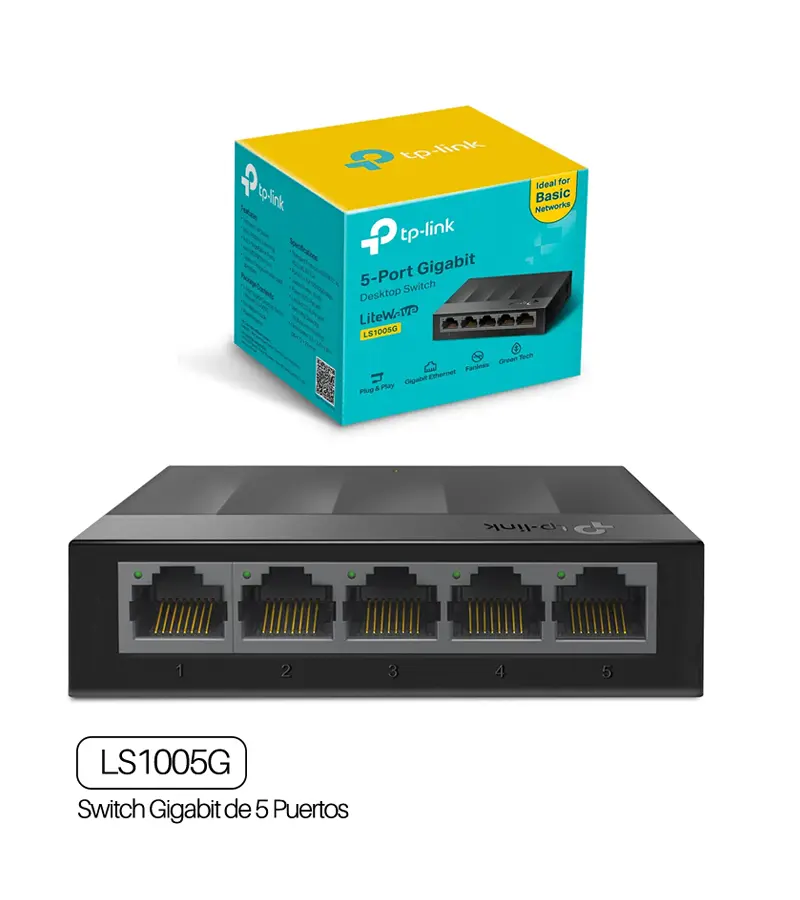 Switch TP-Link LS1005G de 5 puertos 