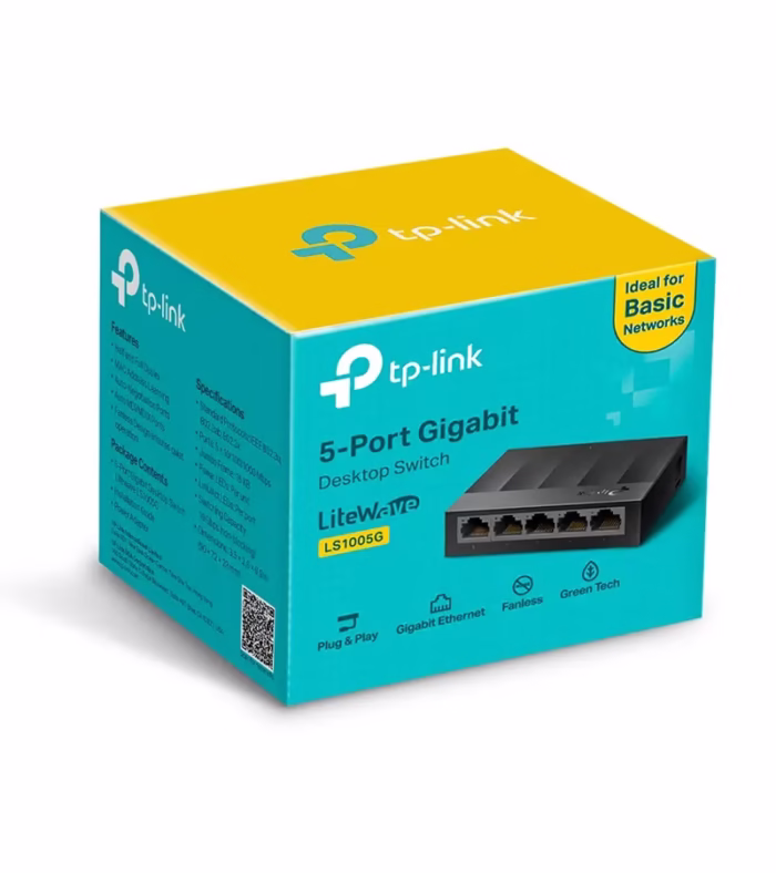LSG Switch Gigabit de  Puertos RJ   TP Link Auto negociable y de fácil instalación