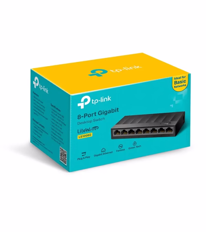 LSG Switch Gigabit de  Puertos RJ   TP Link Auto negociable y de fácil instalación