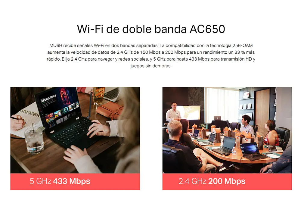 MU6H Adaptador USB Inalambrico de Doble Banda AC650 Mercusys detalles 02