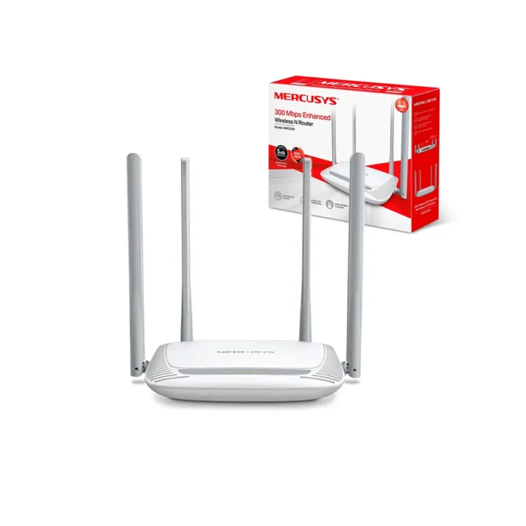 MW325R Router Inalámbrico N300 de 4 Antenas - Mercusys Router Wi-FI N300 a 300Mbps con 4 Antenas de Alta Ganancia - Mercusys MW325R