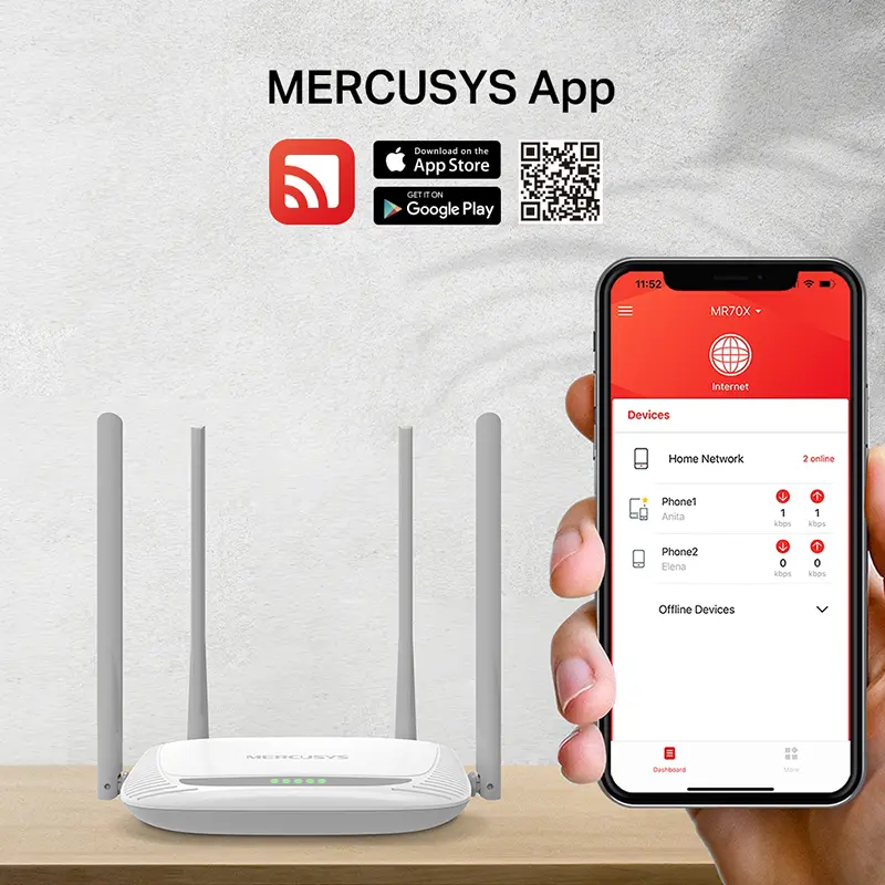 MW325R Router Inalámbrico N300 de 4 Antenas - Mercusys