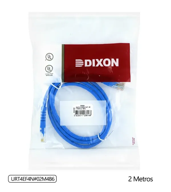 Patch Cord Cat5e de 2MT Dixon URT4EF4N#02M4B6 - Azul