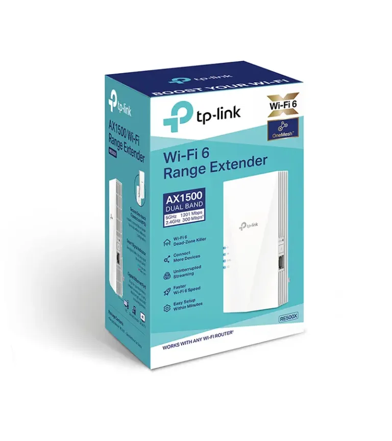 RE500X Repetidor WiFi6 AX1500 Extensor Inalámbrico Doble Banda TP-Link